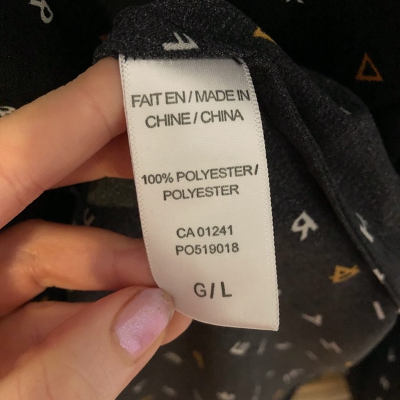 TWIK Black Lettered Pattern Blouse - Picture 7 of 8